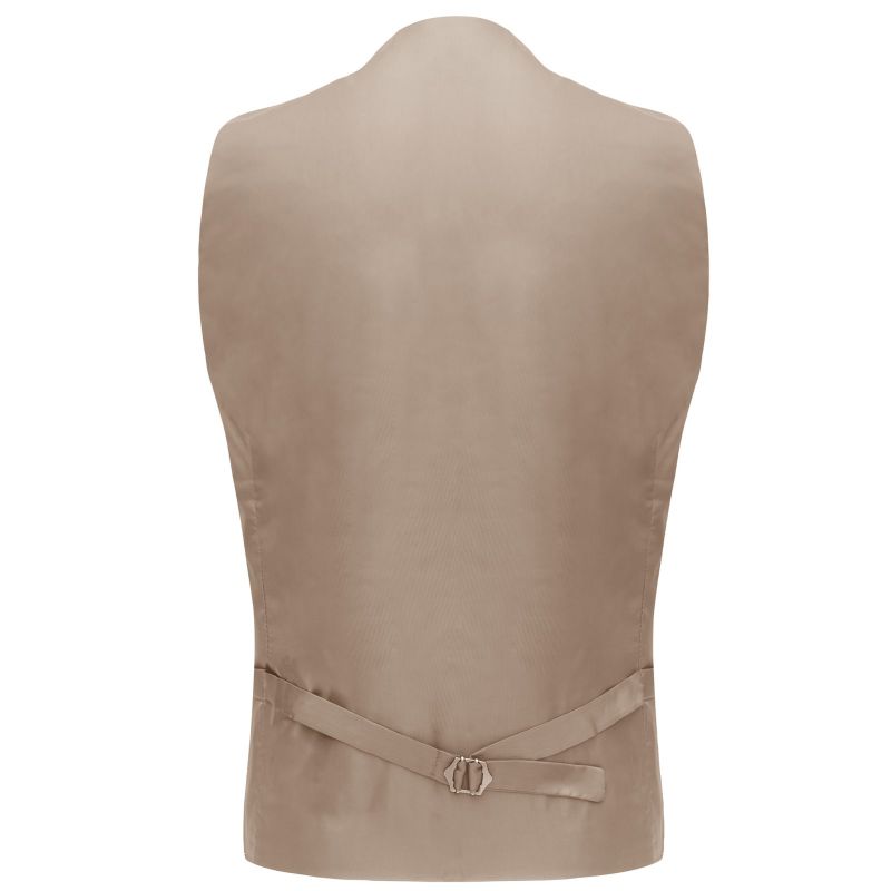 King & Priory Tan Brown Herringbone With Pinstripe Waistcoat