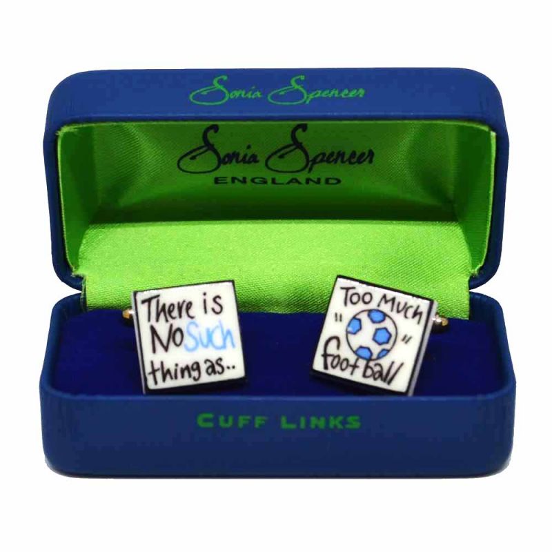 King & Priory There's No Such Thing As Too Much Football Cufflinks By Sonia Spencer