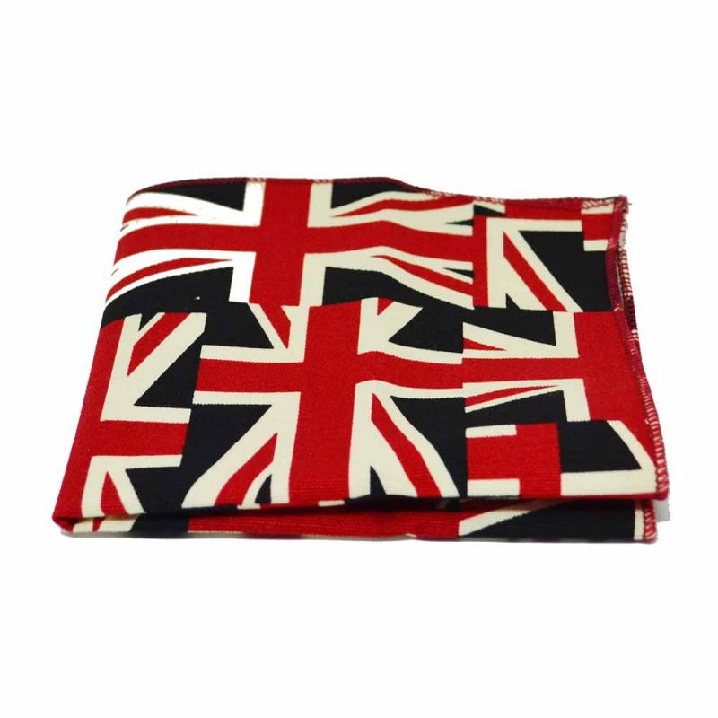 King & Priory Union Jack Design Bow Tie & Pocket Square Set