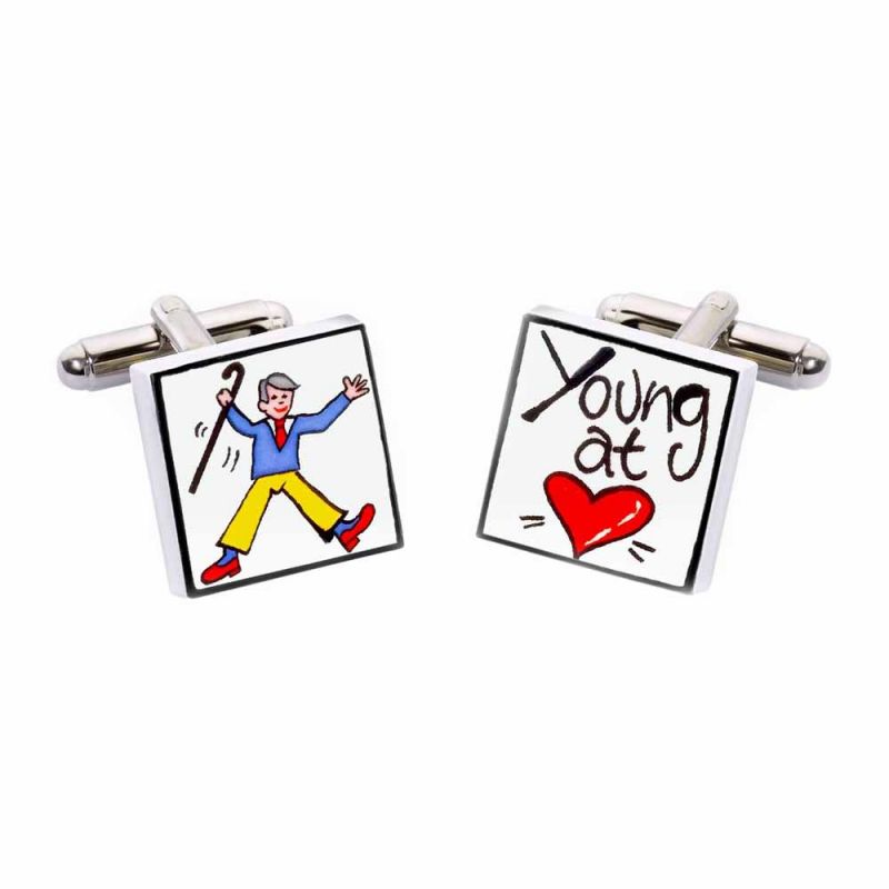 king & priory Young at Heart Cufflinks by Sonia Spencer