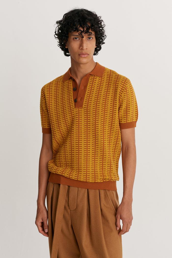 King & Tuckfield 2 Tone Polo GINGER