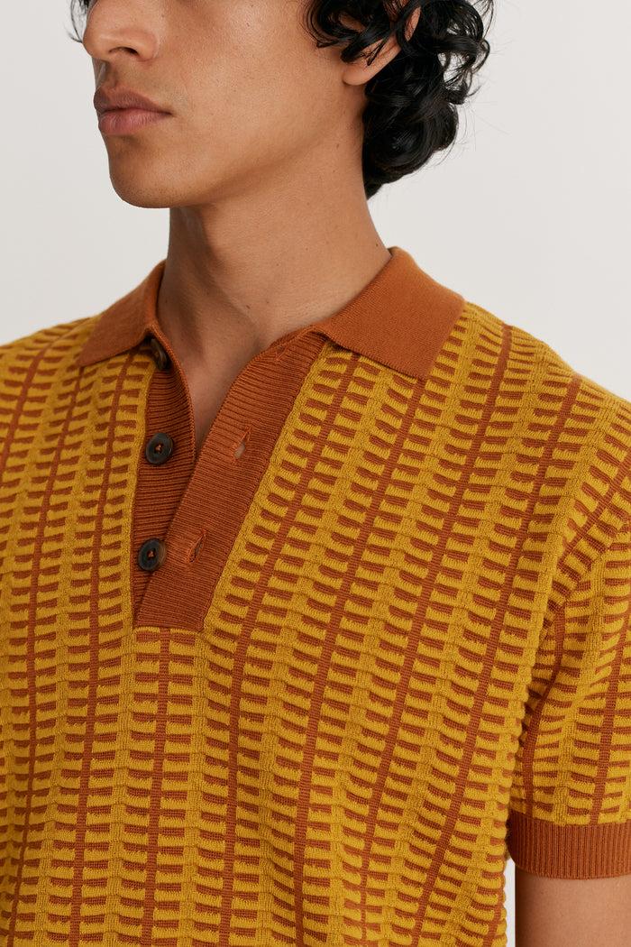 King & Tuckfield 2 Tone Polo GINGER