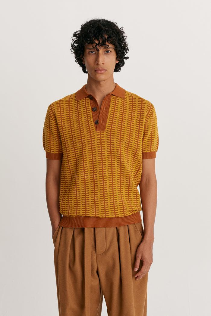 king & tuckfield 2 Tone Polo GINGER