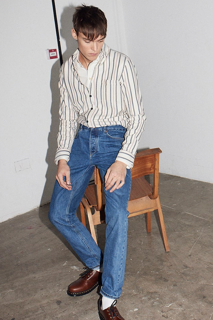 King & Tuckfield Aubrey Washed Selvedge Jean BLUE