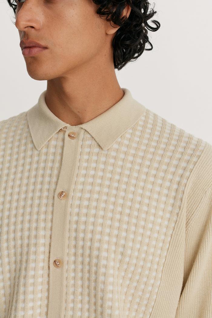 King & Tuckfield Basket Cardigan OYSTER