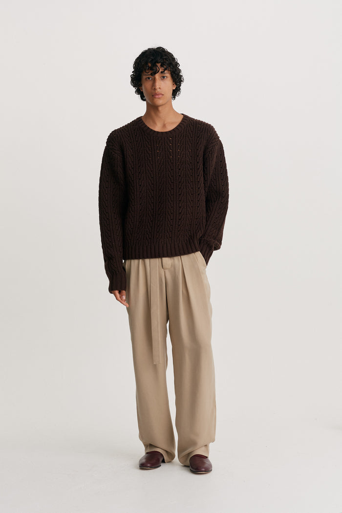 King & Tuckfield Chunky Sweater BROWN