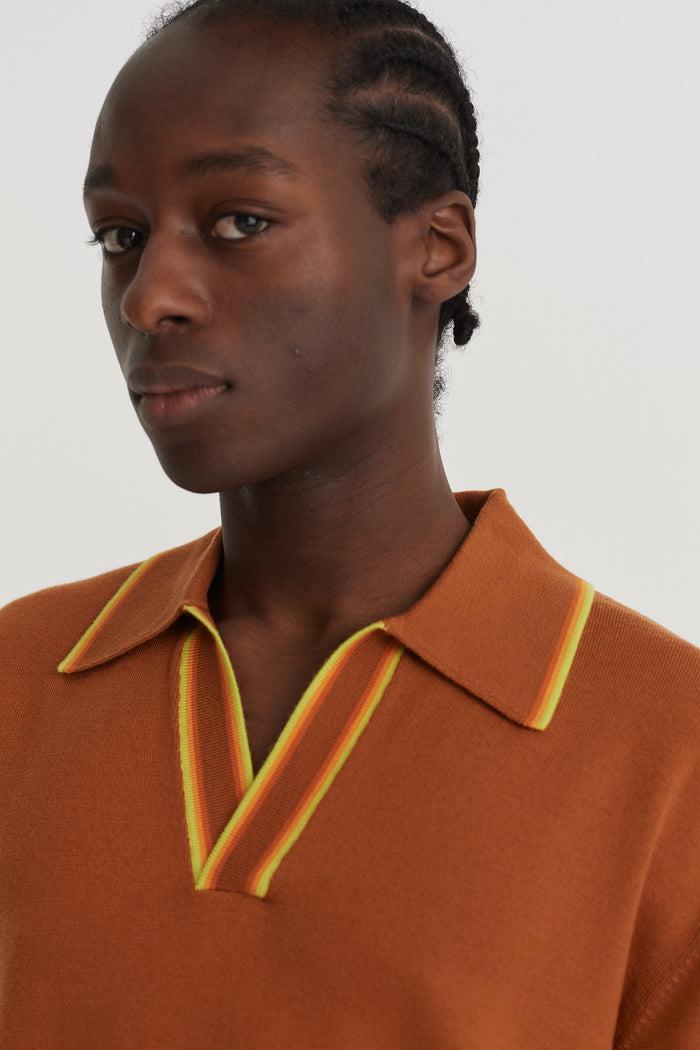 King & Tuckfield Colour Trim SS Polo GINGER