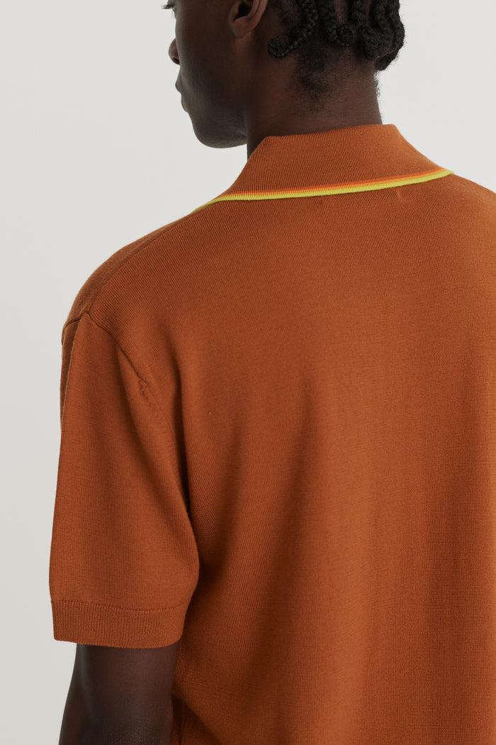 King & Tuckfield Colour Trim SS Polo GINGER