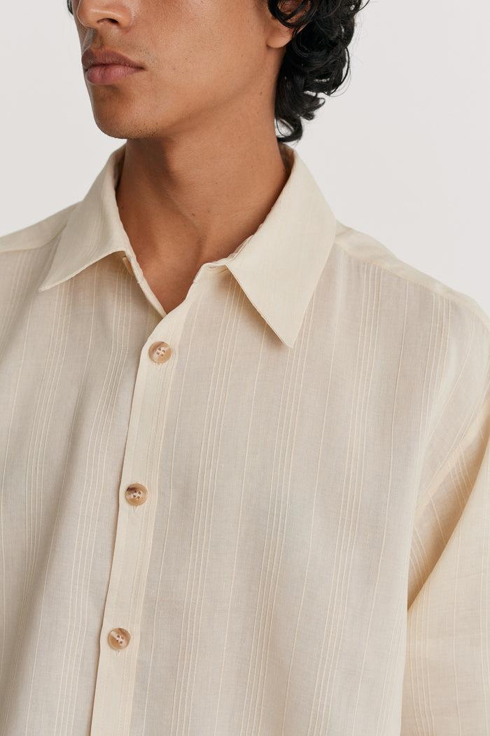 King & Tuckfield Cropped LS Shirt VANILLA