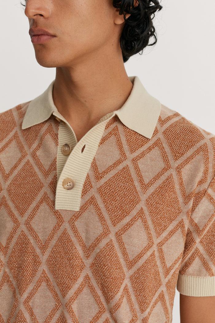 King & Tuckfield Diamond Polo BROWN