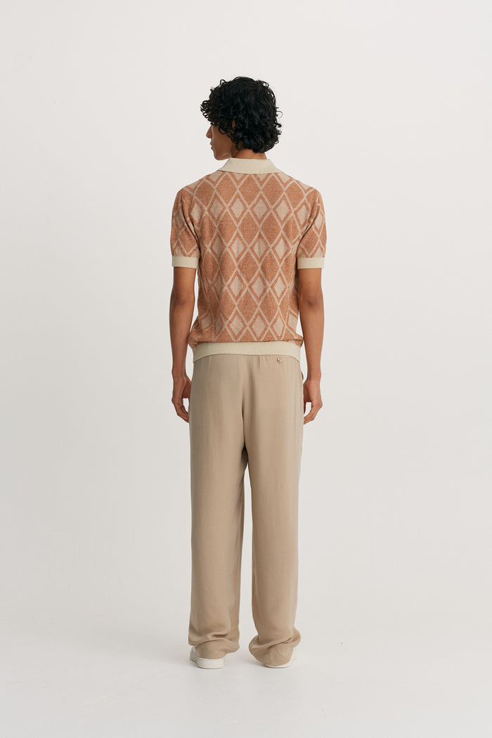 King & Tuckfield Diamond Polo BROWN