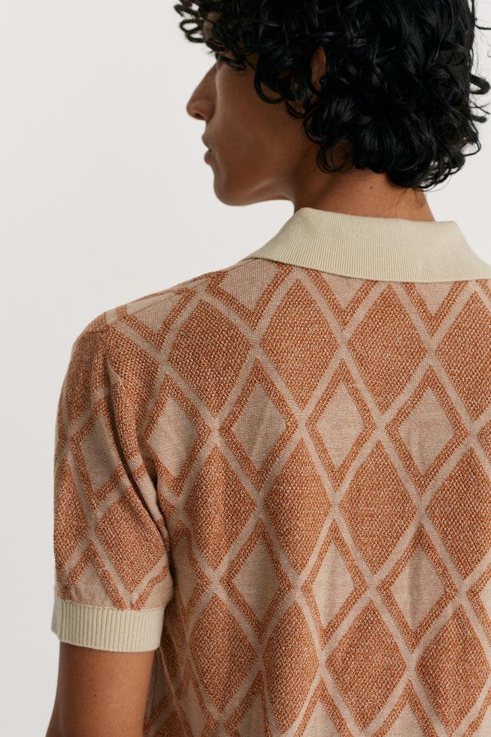 King & Tuckfield Diamond Polo BROWN