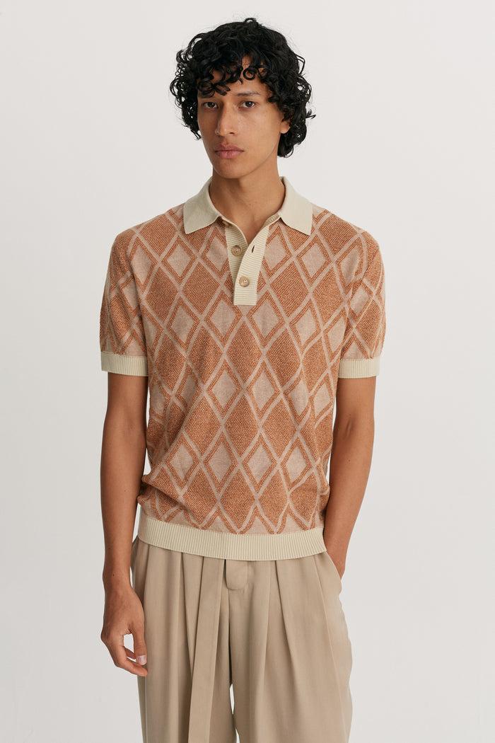king & tuckfield Diamond Polo BROWN