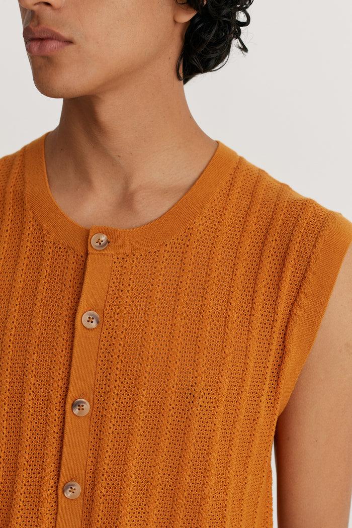 King & Tuckfield Fitted Henley Tank PUMPKIN