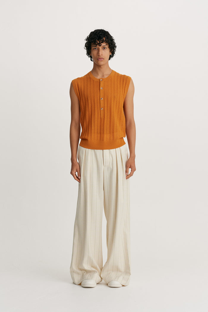 King & Tuckfield Fitted Henley Tank PUMPKIN