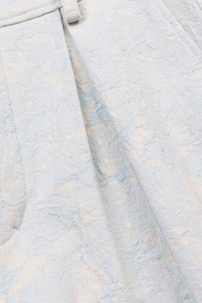 King & Tuckfield Floral Roll Cuff Chino BLUE