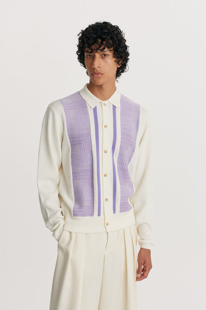 king & tuckfield Knitted Cardigan ECRU