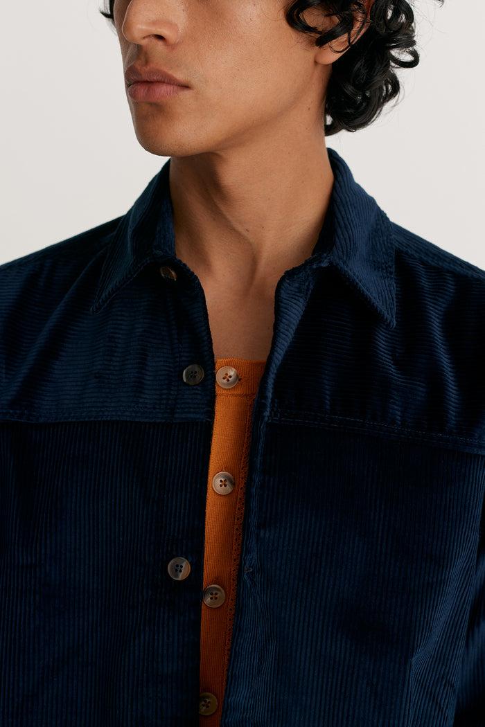 King & Tuckfield LS 50's Shirt MIDNIGHT