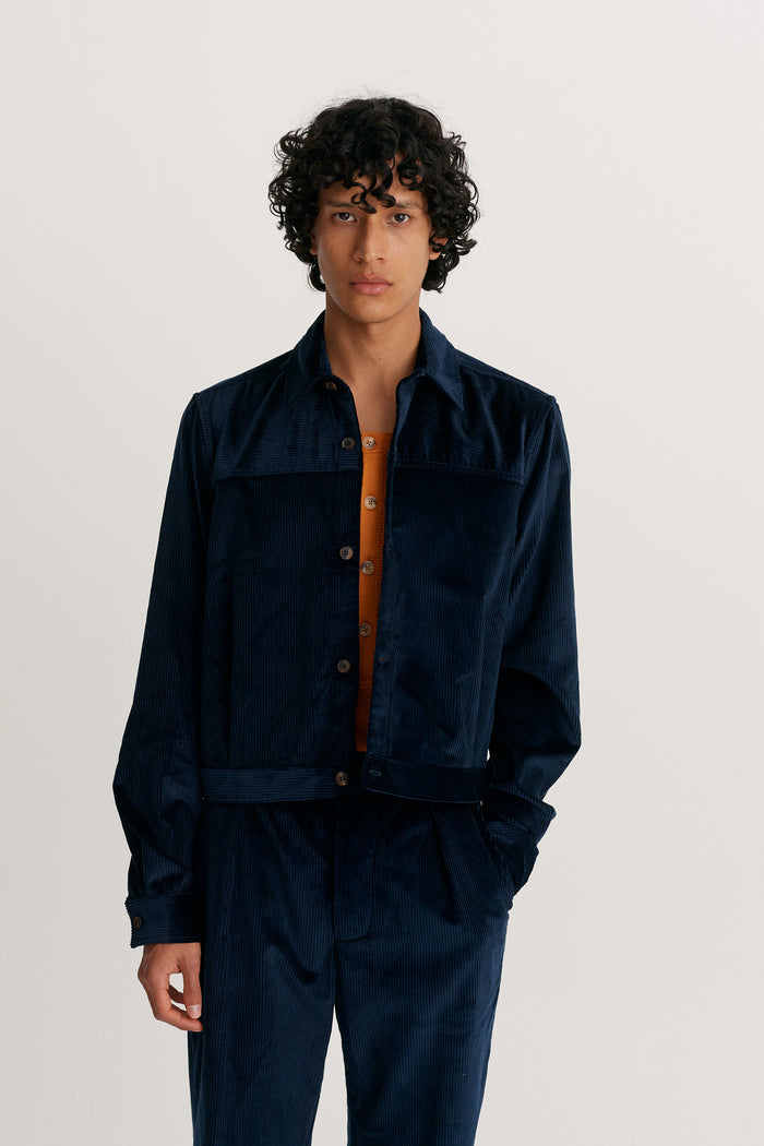 King & Tuckfield LS 50's Shirt MIDNIGHT