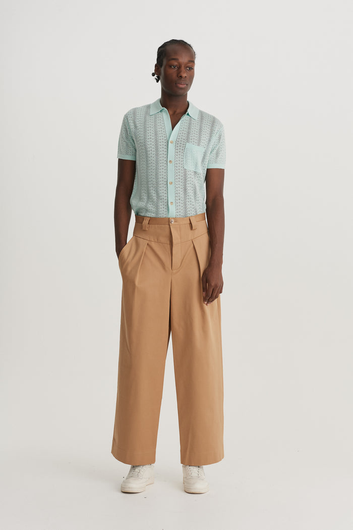 King & Tuckfield Marlow Double Yoke Trouser BROWN