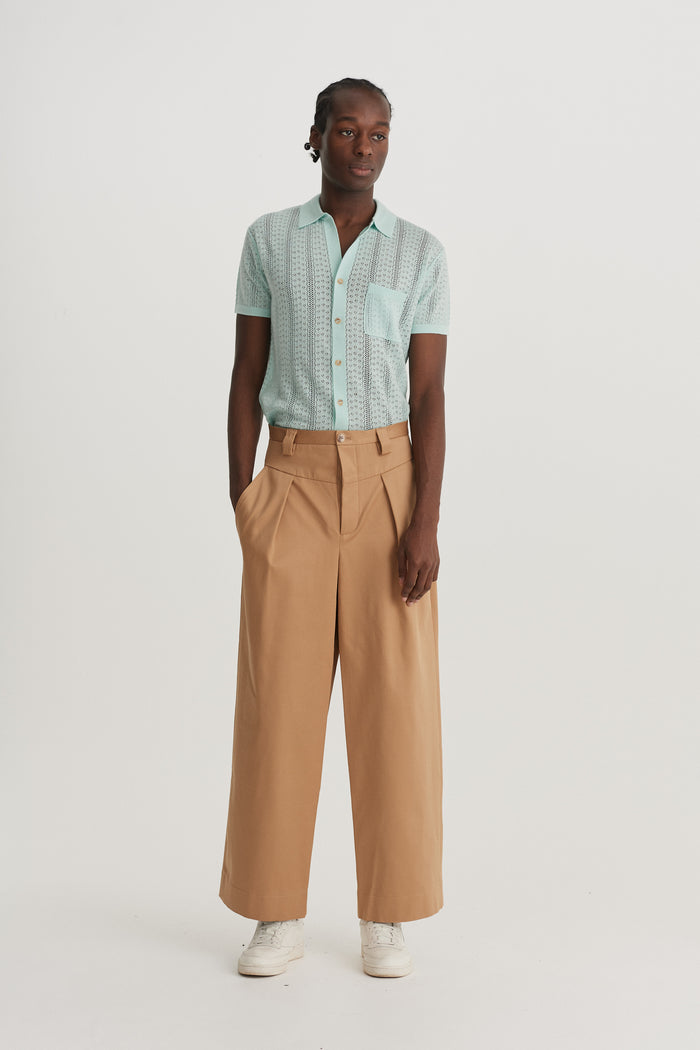 King & Tuckfield Marlow Double Yoke Trouser BROWN