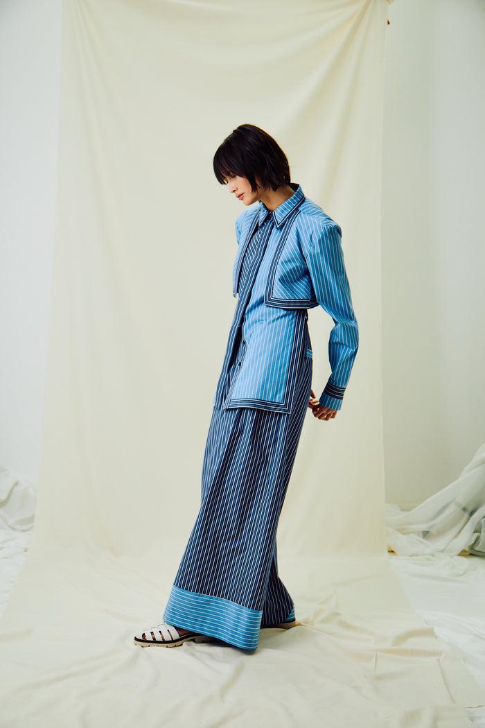 king & tuckfield Panel Trouser BLUE