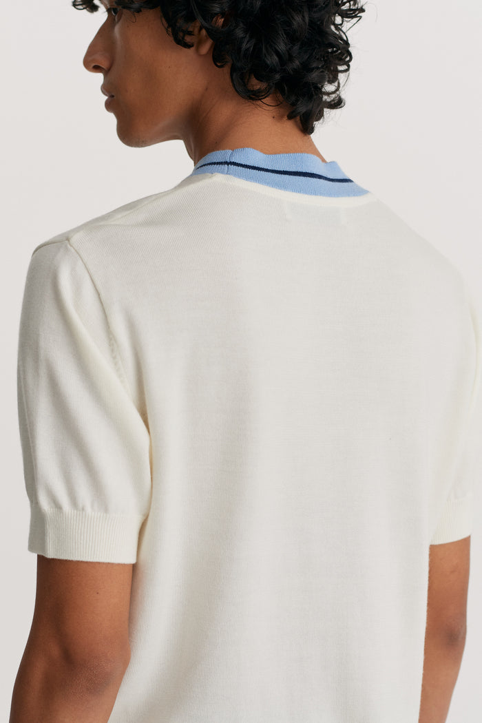 King & Tuckfield Retro T-Shirt ECRU