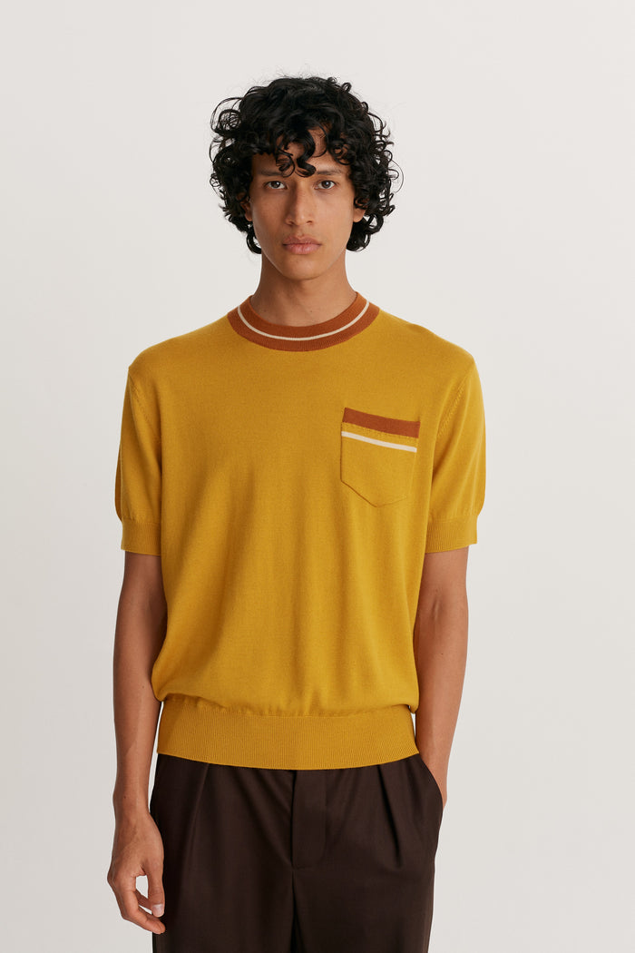 king & tuckfield Retro T-Shirt ORANGE