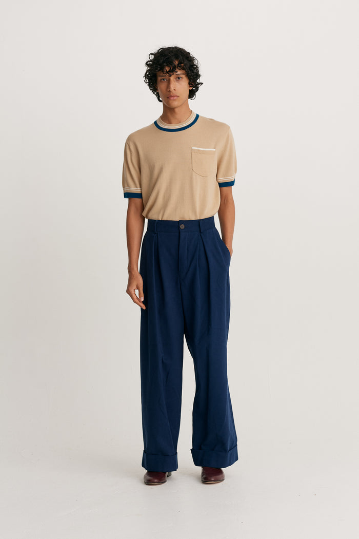 King & Tuckfield Roll Cuff Chino NAVY