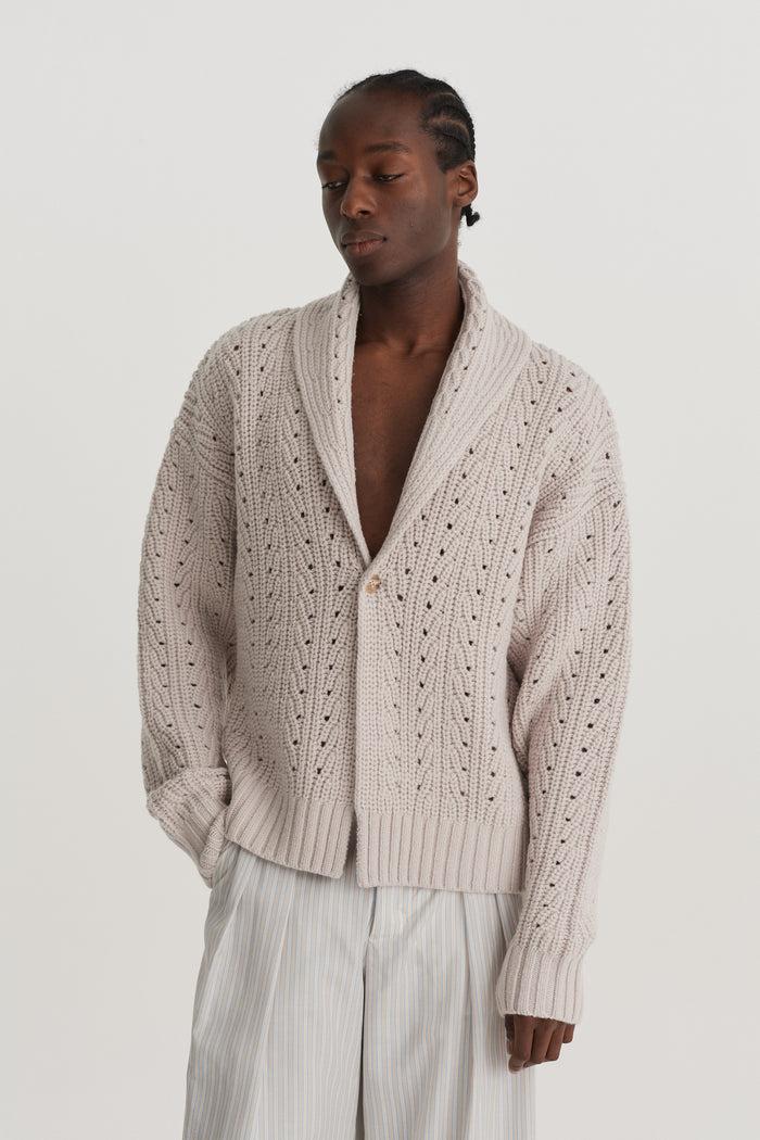 King & Tuckfield Shawl Collar Cardigan GREY