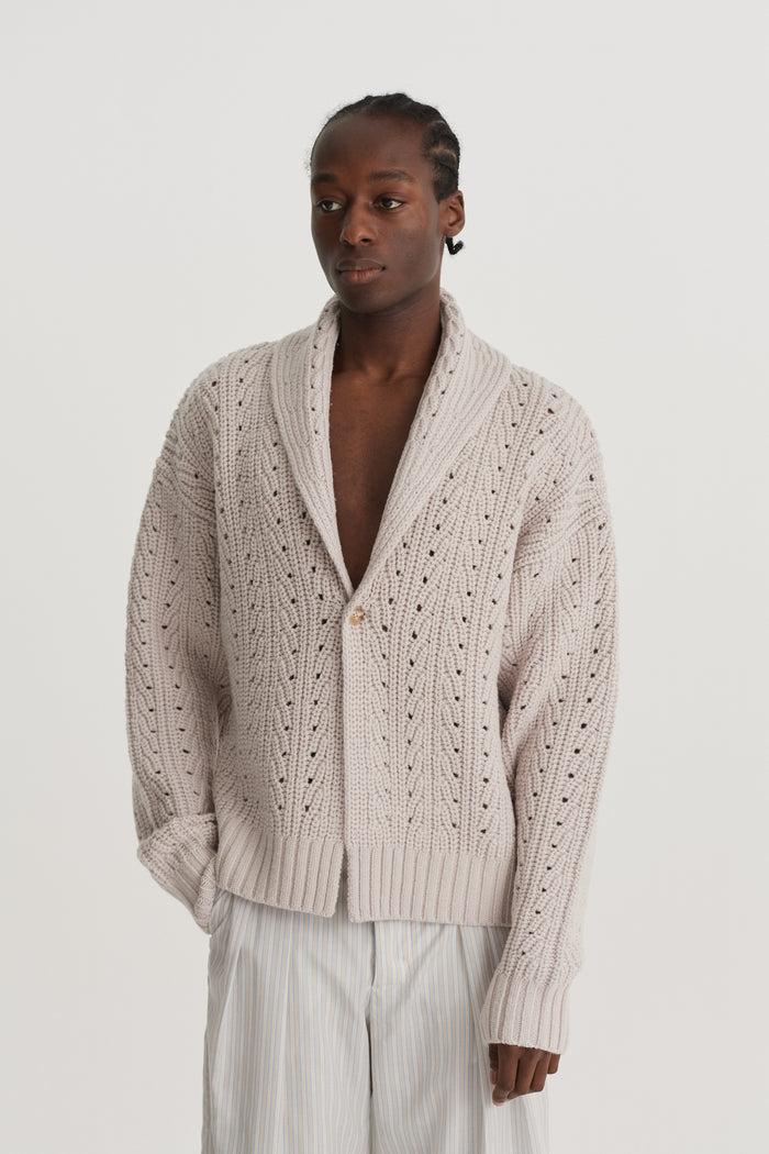 king & tuckfield Shawl Collar Cardigan GREY