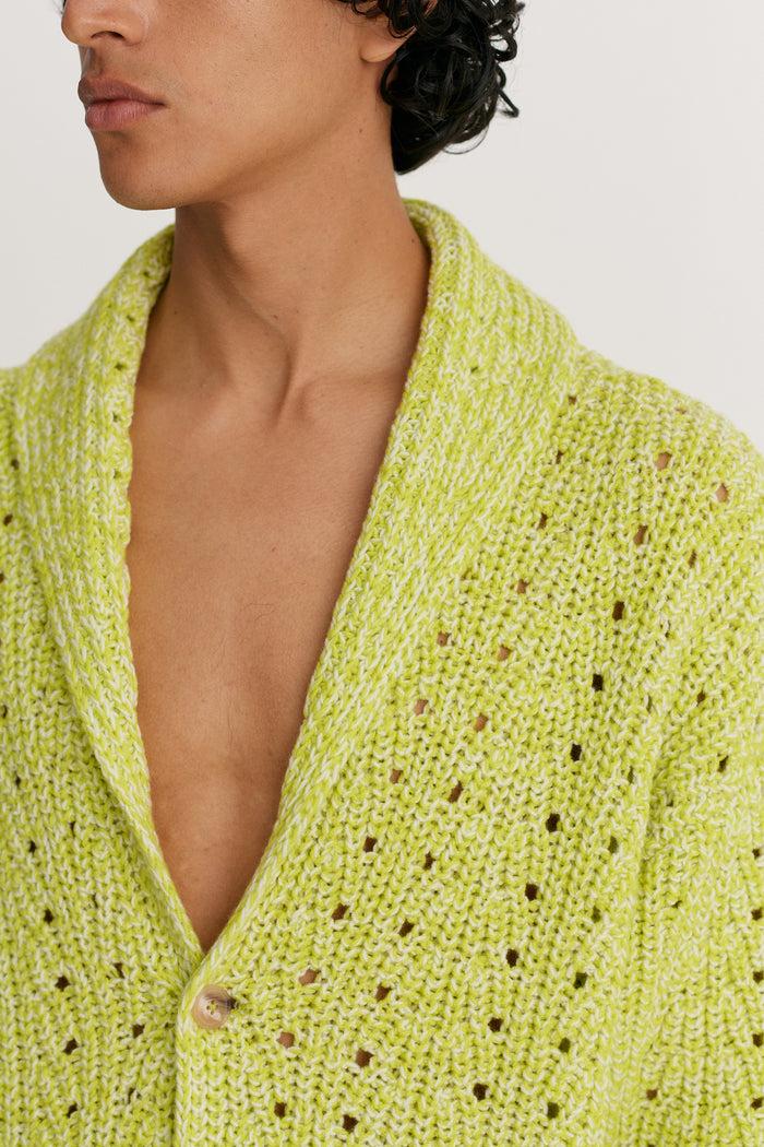 King & Tuckfield Shawl Collar Cardigan YELLOW