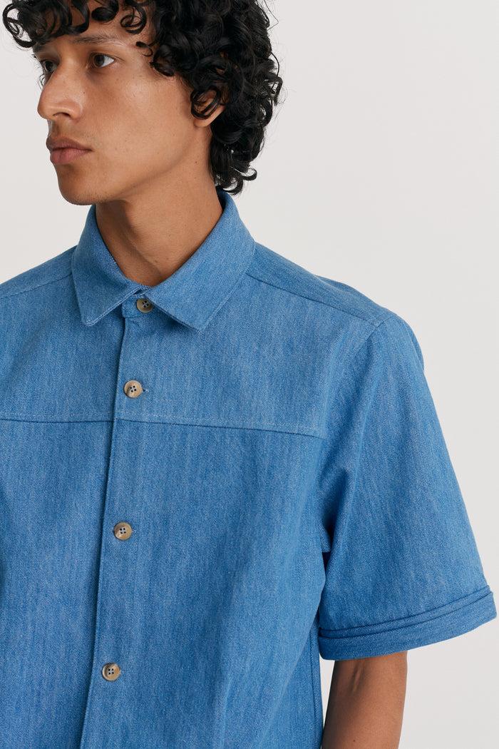King & Tuckfield SS 50's Shirt BLUE
