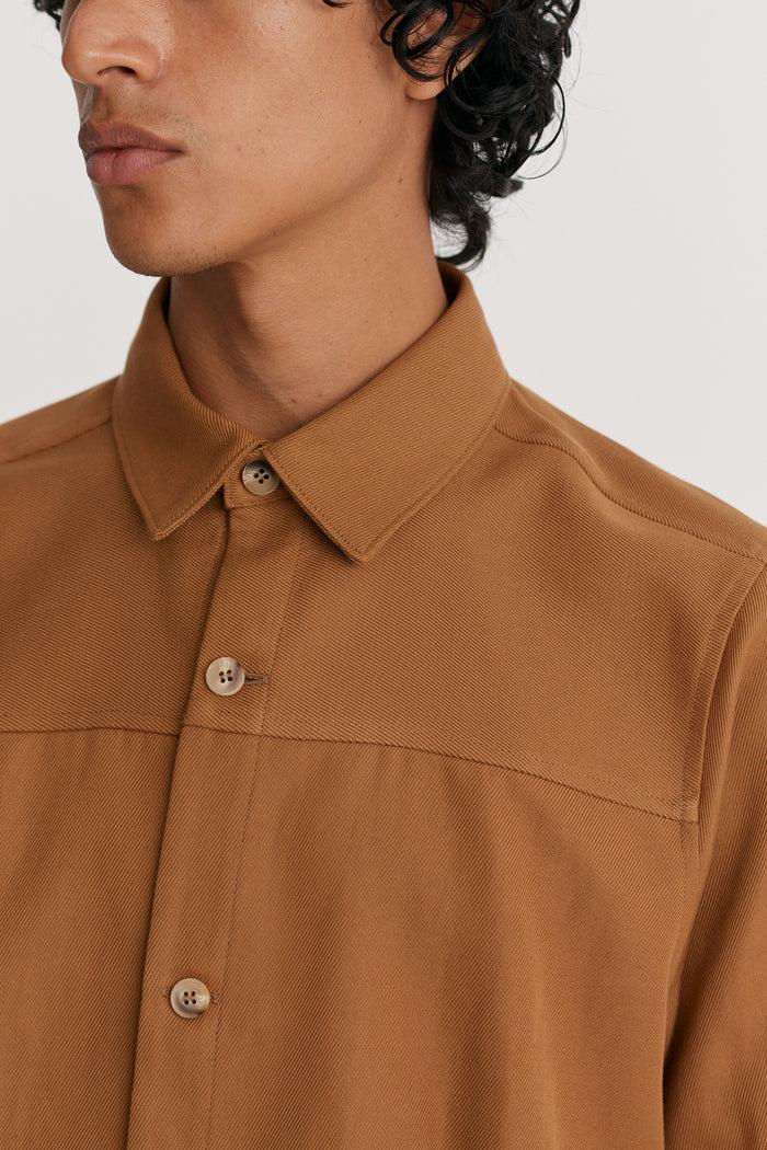 King & Tuckfield SS 50's Shirt BROWN