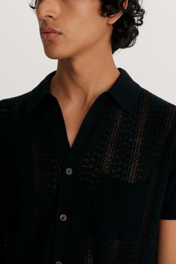 King & Tuckfield SS Fitted Shirt BLACK