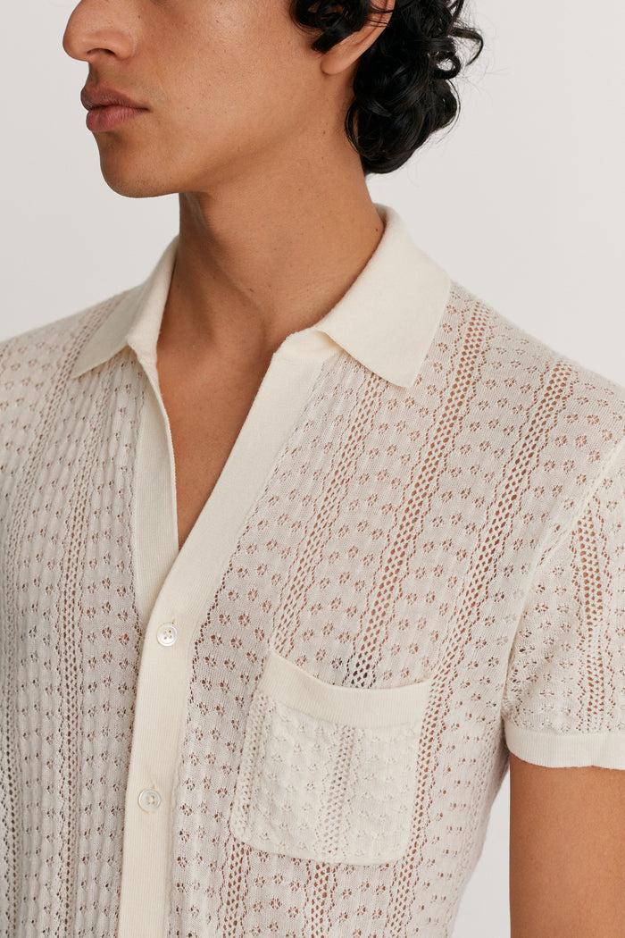 King & Tuckfield SS Fitted Shirt ECRU