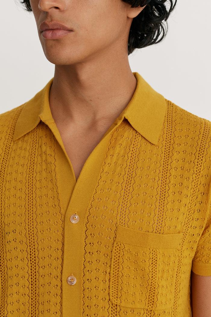 king & tuckfield SS Fitted Shirt ORANGE