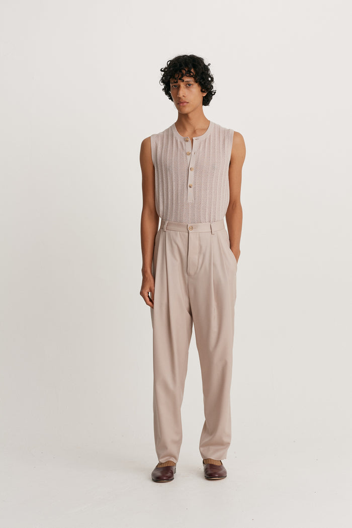 King & Tuckfield Tapered Pleat Trouser GREY