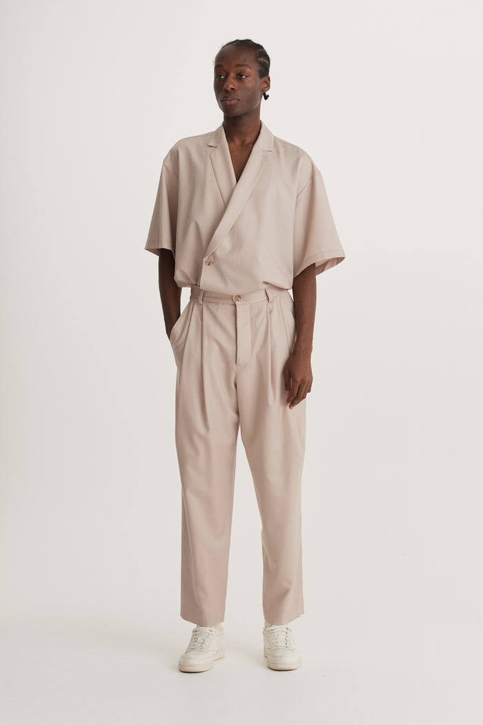 King & Tuckfield Tapered Pleat Trouser GREY