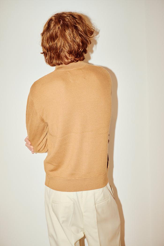 King & Tuckfield Textured Wave Cardigan BROWN