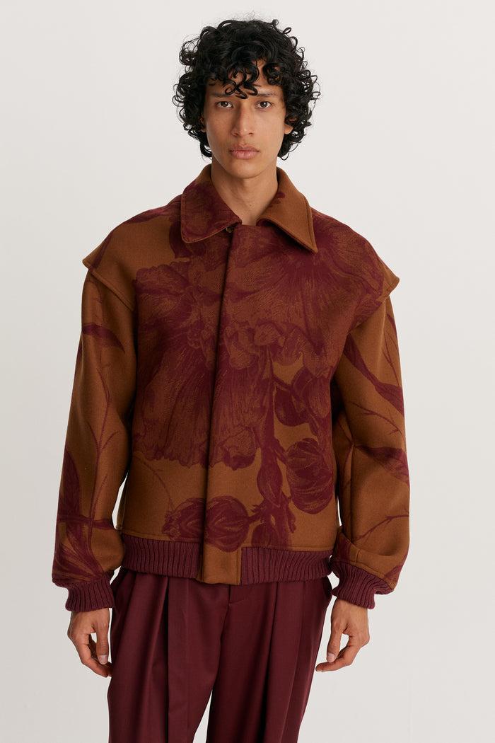 King & Tuckfield Varsity Jacket MERLOT
