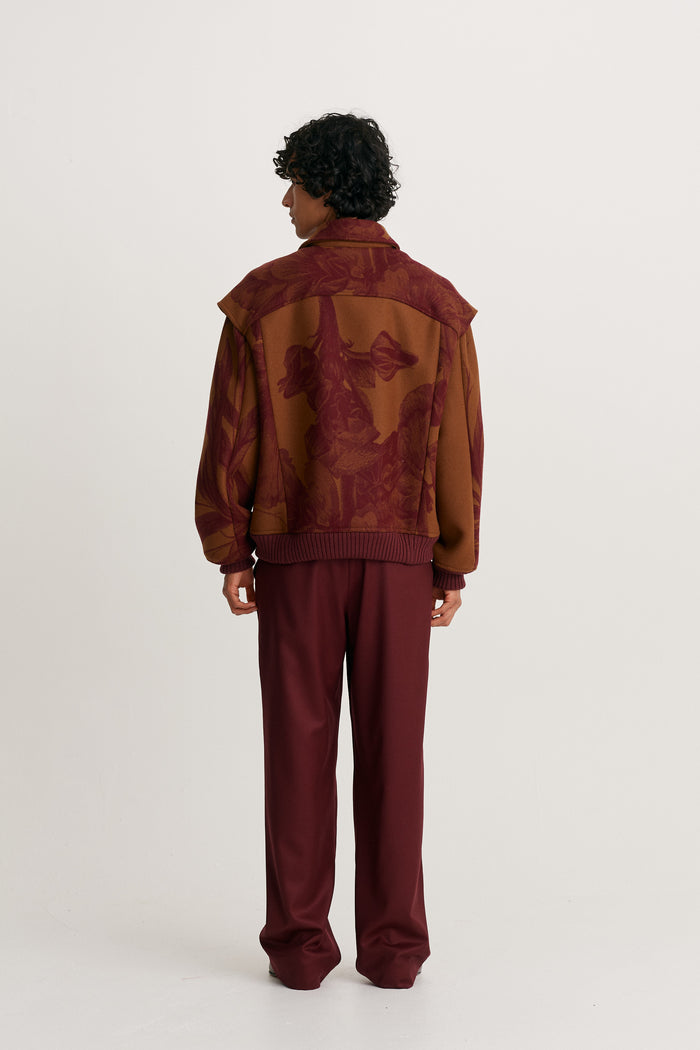 King & Tuckfield Varsity Jacket MERLOT