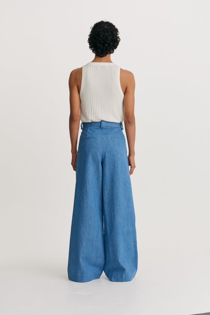 King & Tuckfield Wide Leg Trouser BLUE