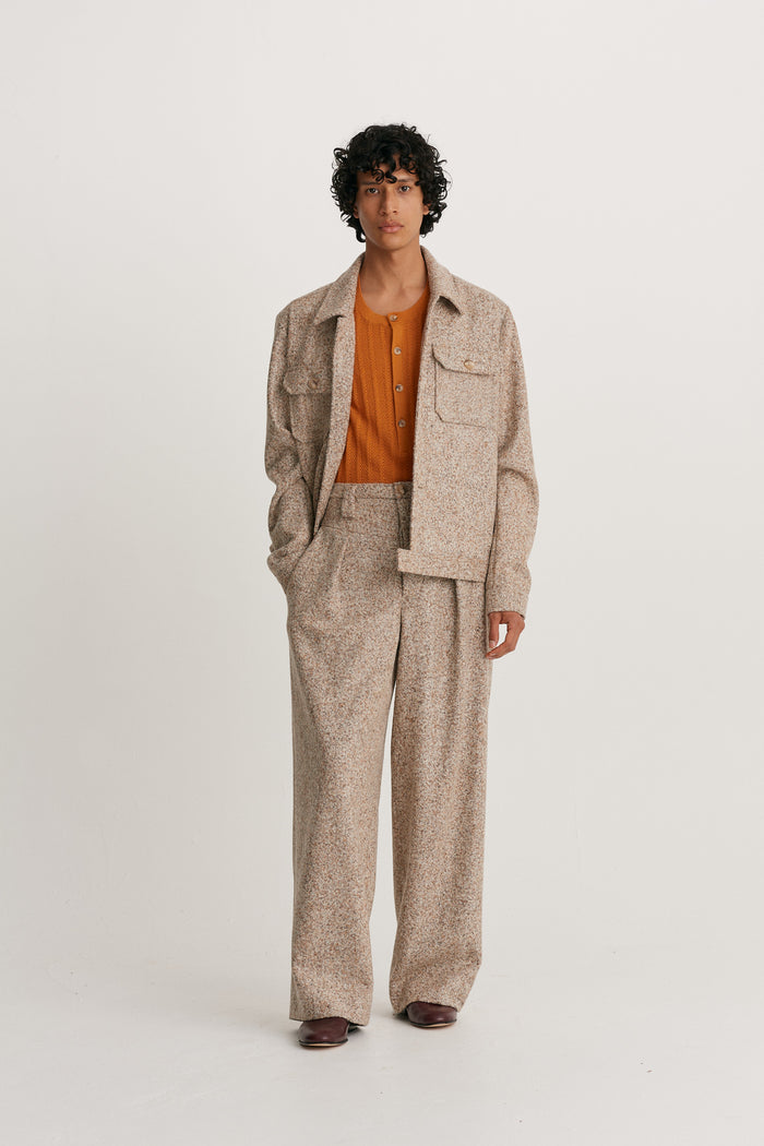 King & Tuckfield Wide Leg Trouser BROWN