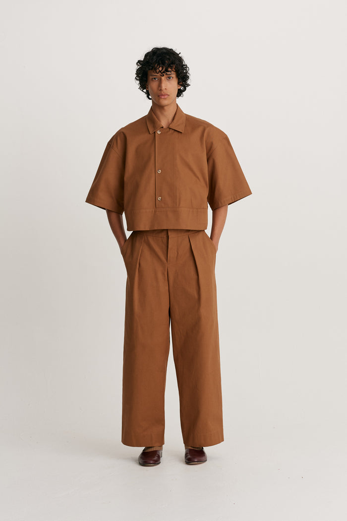 king & tuckfield Wide Leg Trouser CARAMEL