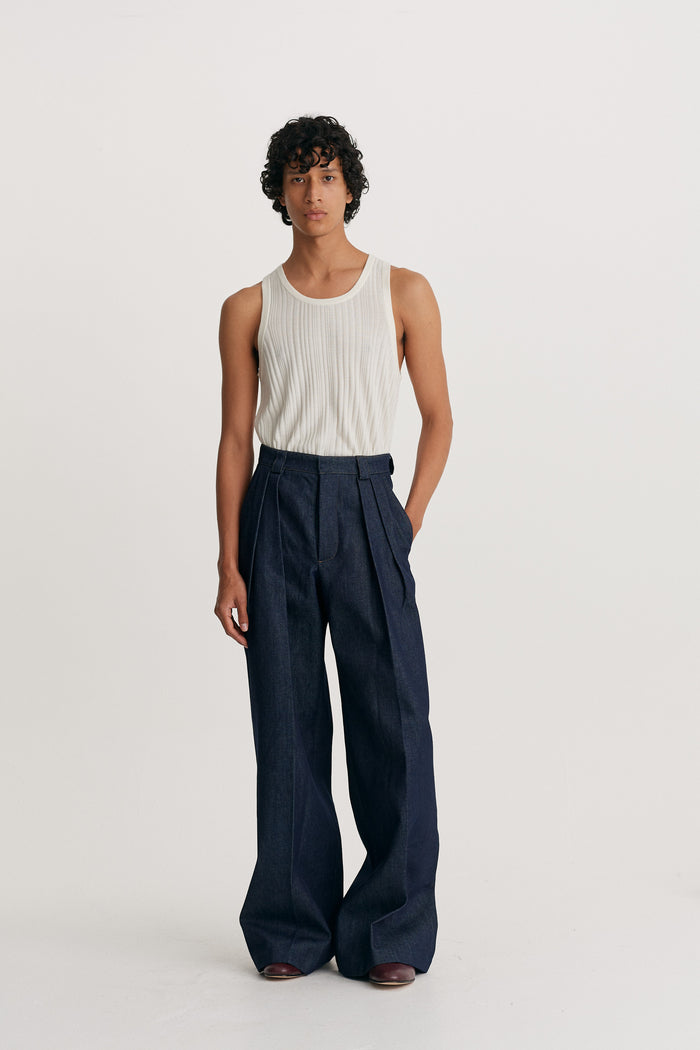 King & Tuckfield Wide Leg Trouser NAVY