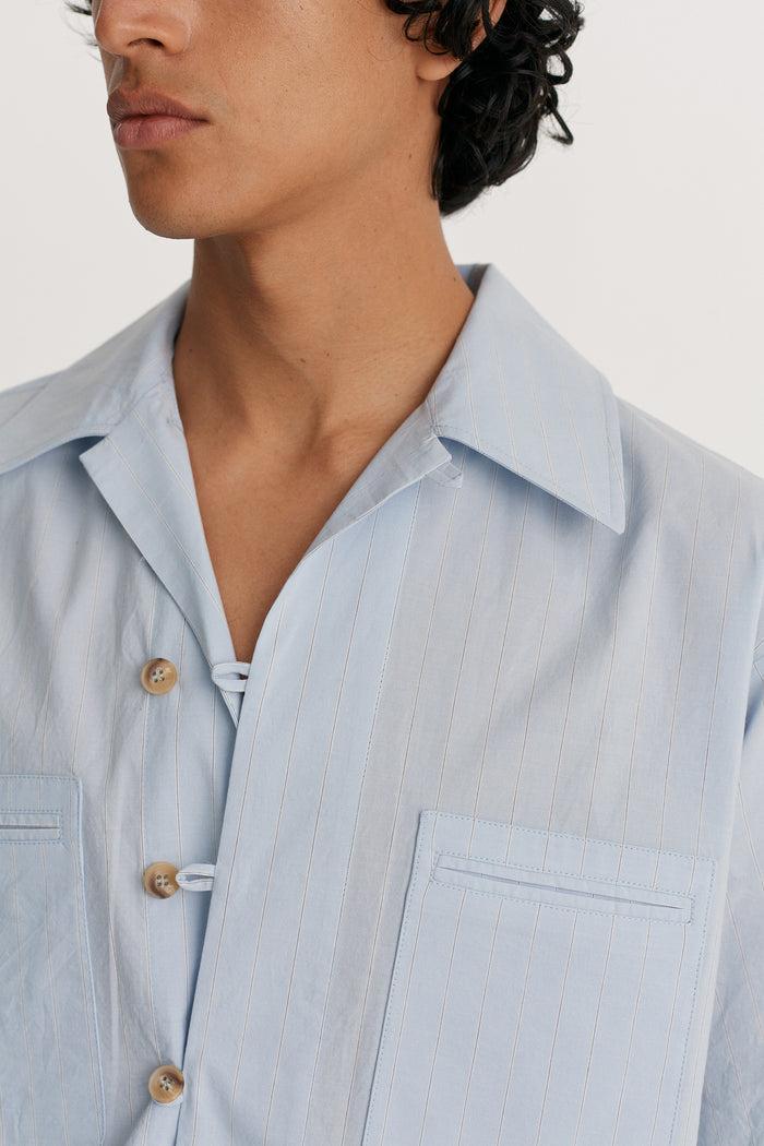 King & Tuckfield Wide Sleeve Shirt BLUE