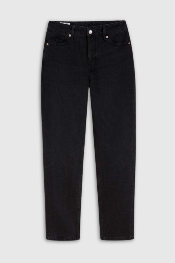 Kings Of Indigo CAROLINE CROPPED ECO RECYCLED BLACK WORN