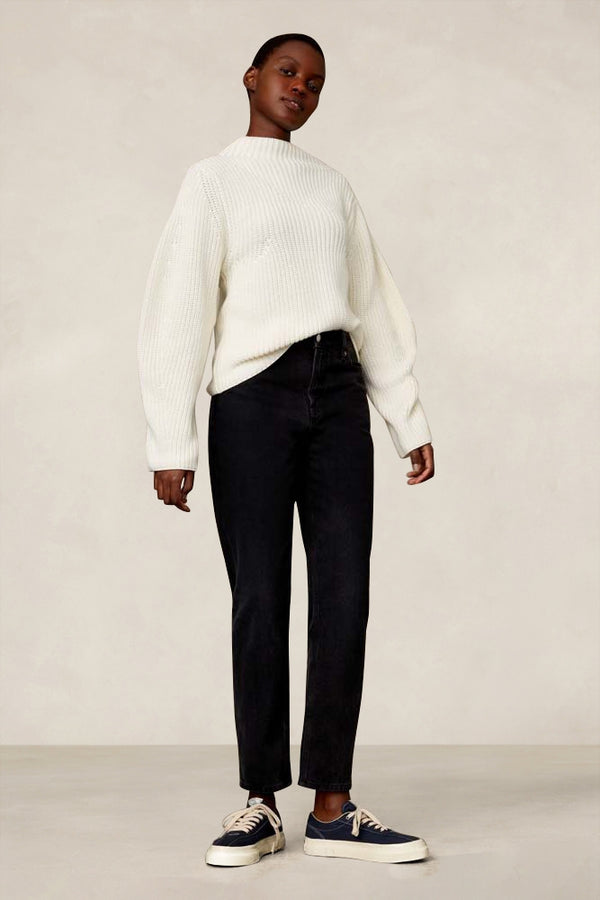 Kings Of Indigo CAROLINE CROPPED ECO RECYCLED BLACK WORN