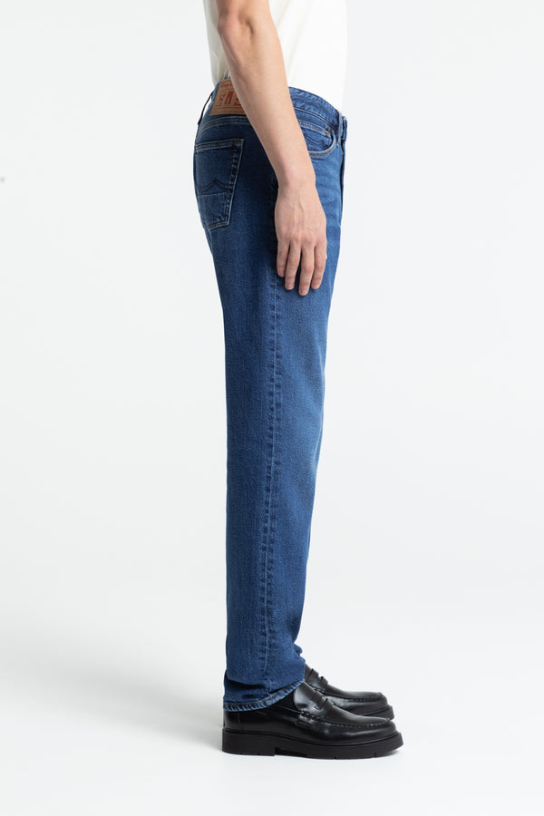 Kings Of Indigo ADDO COTTON FLEX MID BLUE